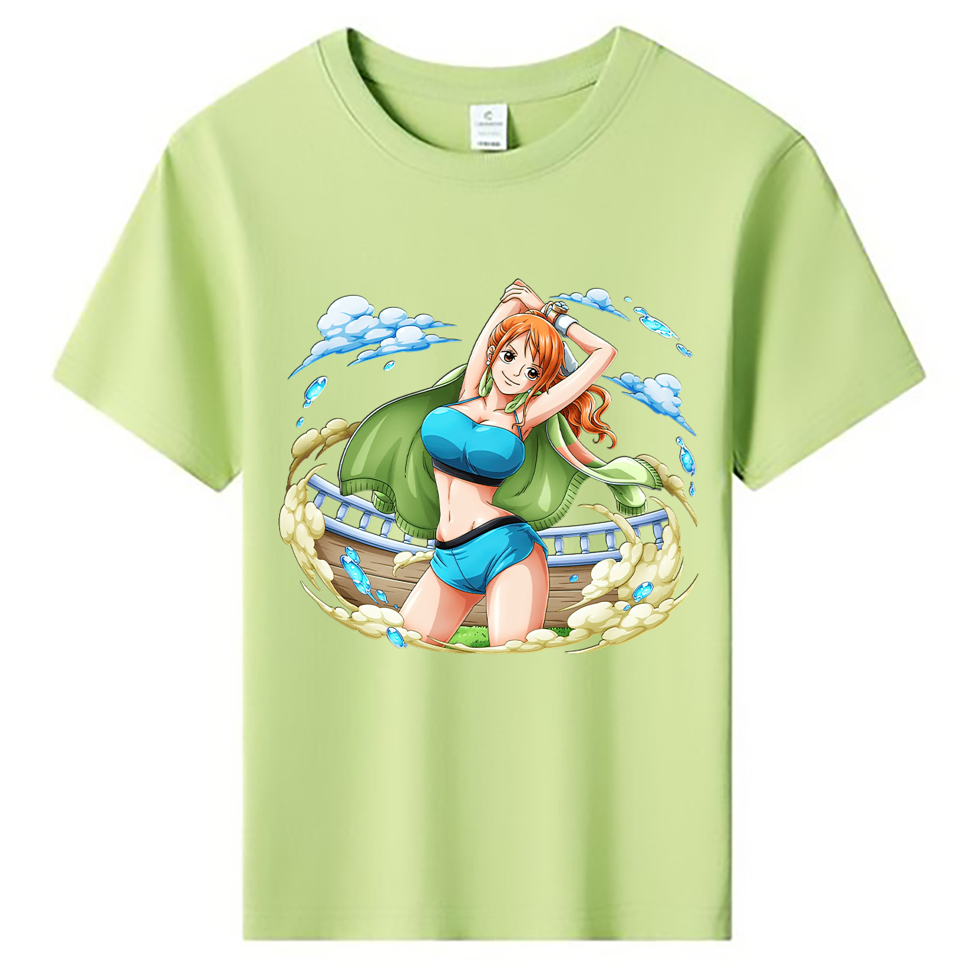 （画像用） ワンピース ナミ ONE PIECE Nami 綿100％キッズTシャツ（フロントプリント）